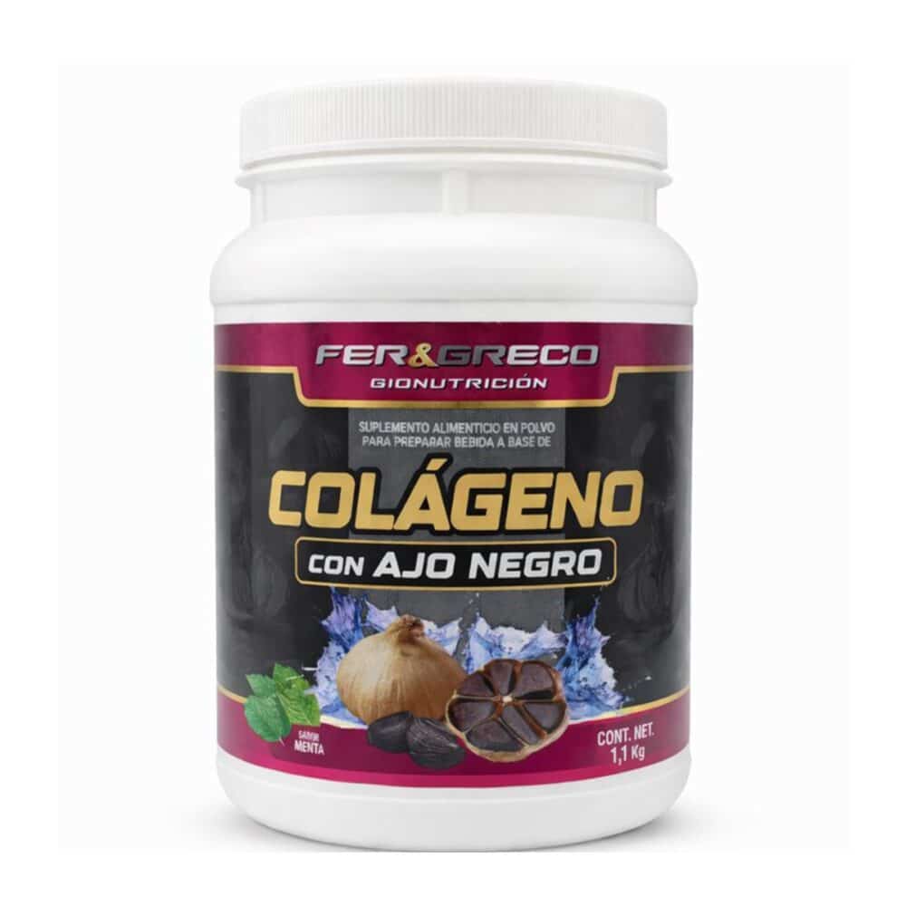 Colágeno Hidrolizado Ajo Negro Fer & Greco - Sabor Menta- 1.1 Kg